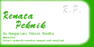 renata peknik business card