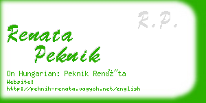 renata peknik business card